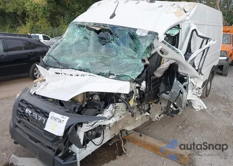 2025 Ram Promaster 2500 Tradesman High Roof 159 Wb W/Pass Seat from USA, damaged, VIN 3C6LRVDG8SE507558